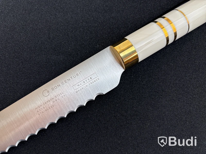 2 st. Brödkniv Bon Centuri Bread knife, 23 cm, Oyster white