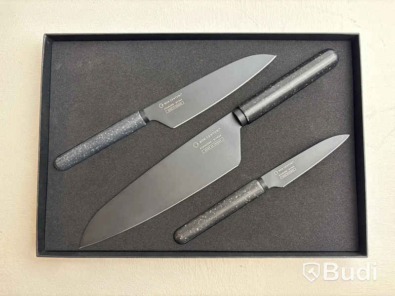 Knivset 3-delar Bon Centuri, Granite black