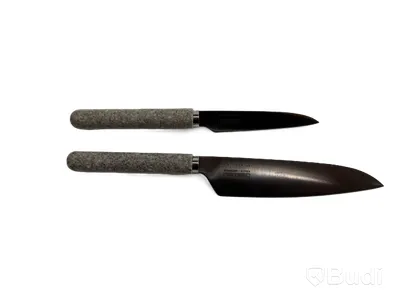 Knivset 3-delar Bon Centuri, Walnut wood och Mineral grey