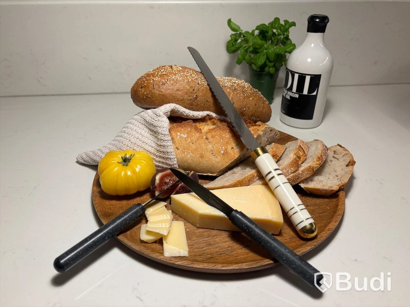 Knivset 3-delar Bon Centuri, Oyster white and Granit Black