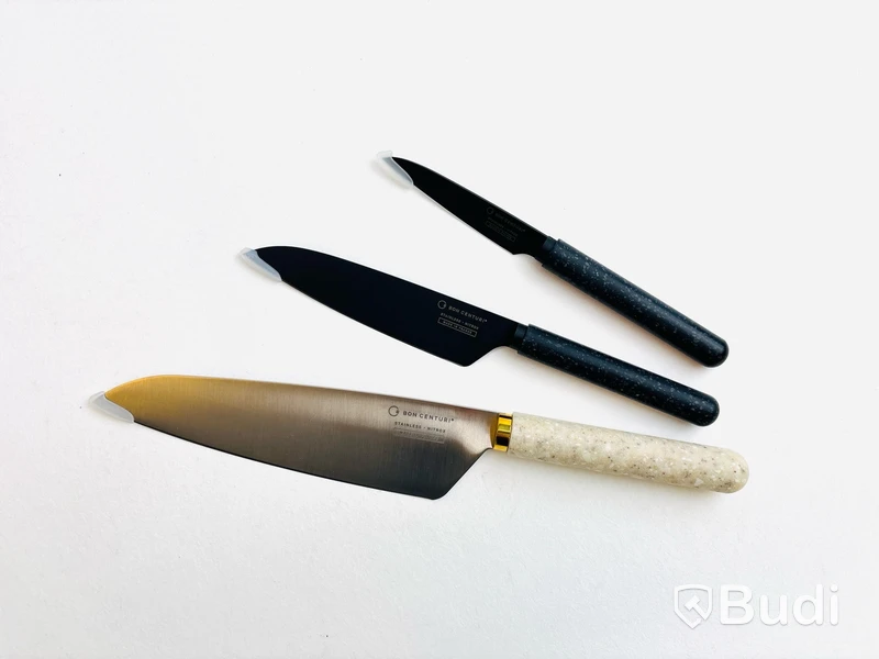 Knivset 3-delar Bon Centuri, Marble white och Granit Black