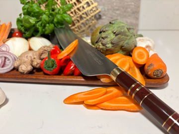 (NY)  2 st. Kockkniv Bon Centuri Chefs Knife, 20 cm, Bordeaux red 