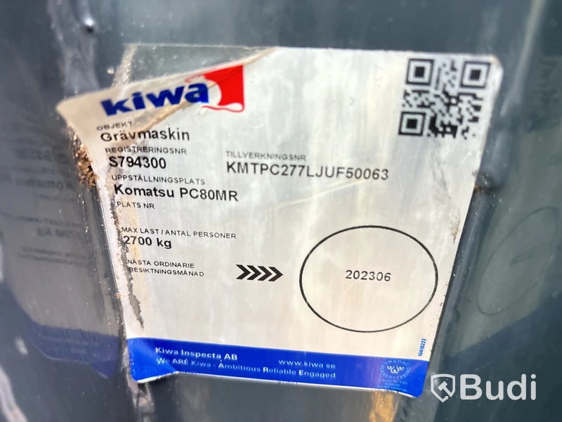 Grävmaskin med tiltrotator, Komatsu PC80MR -2018