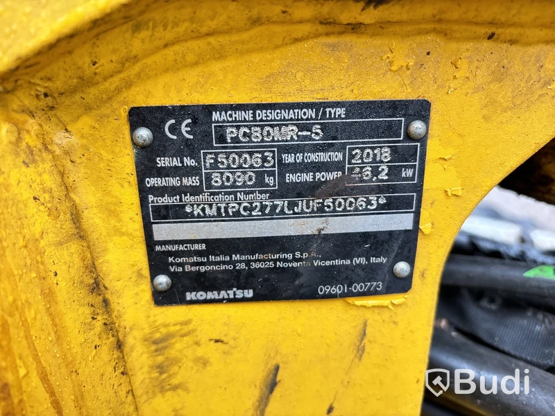 Grävmaskin med tiltrotator, Komatsu PC80MR -2018
