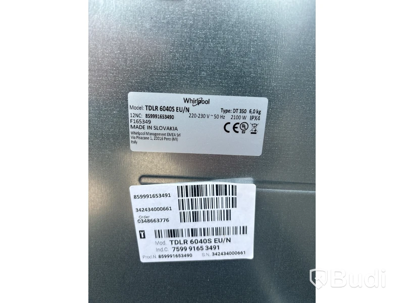 Tvättmaskin Whirlpool TDLR 6040S