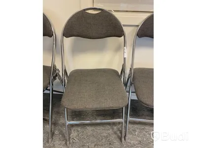 Fällbara stolar med textilsits 4st