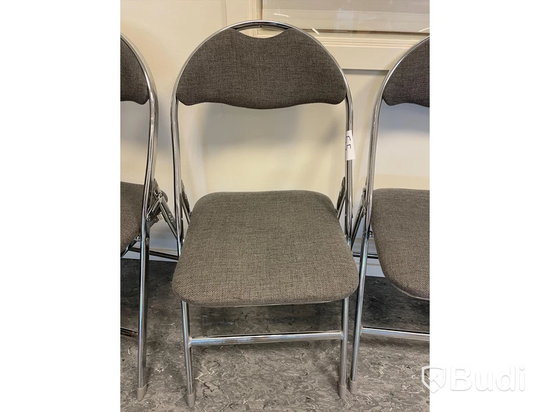 Fällbara stolar med textilsits 4st