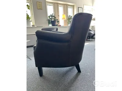 4 st fåtöljer, glasbord