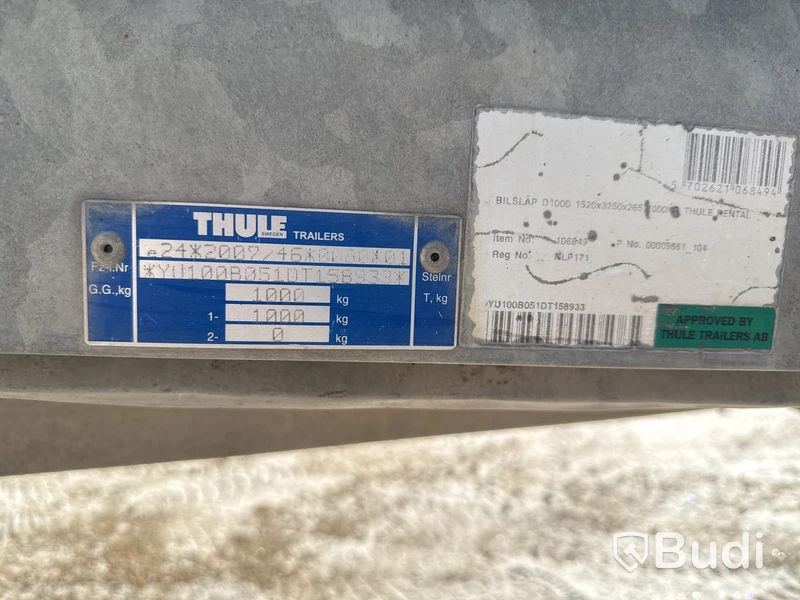 Släpvagn Thule B05 1000 kg, -2013