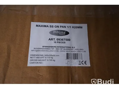Kantin Maxima ss gn pan 1/1 h20mm 20st