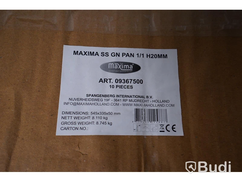 Kantin Maxima ss gn pan 1/1 h20mm 20st