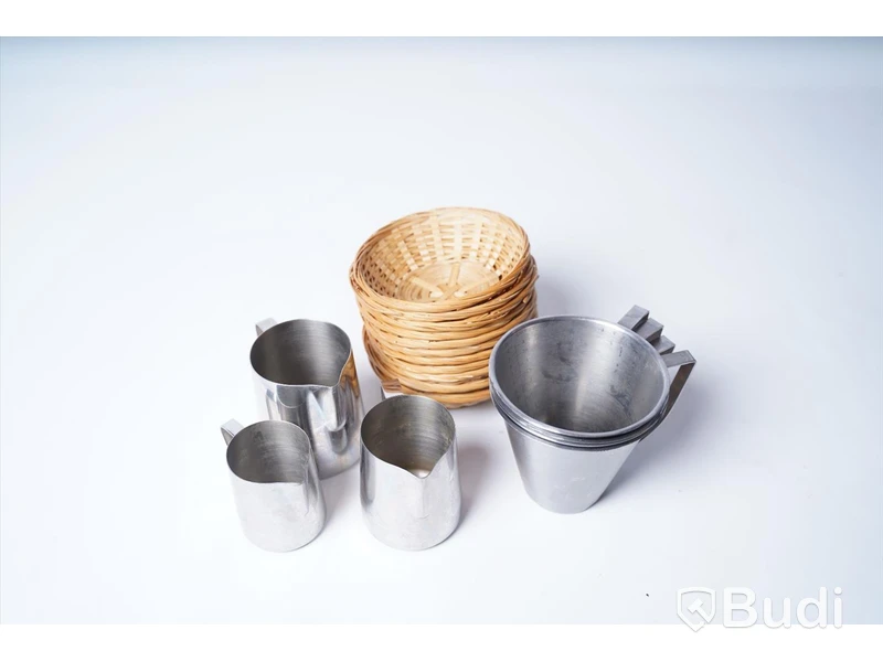 Tillbringare rostfria 7st samt 11st korgar
