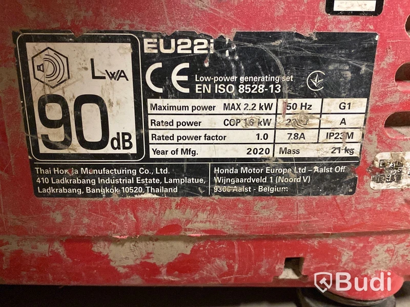 Elverk Honda EU 22i