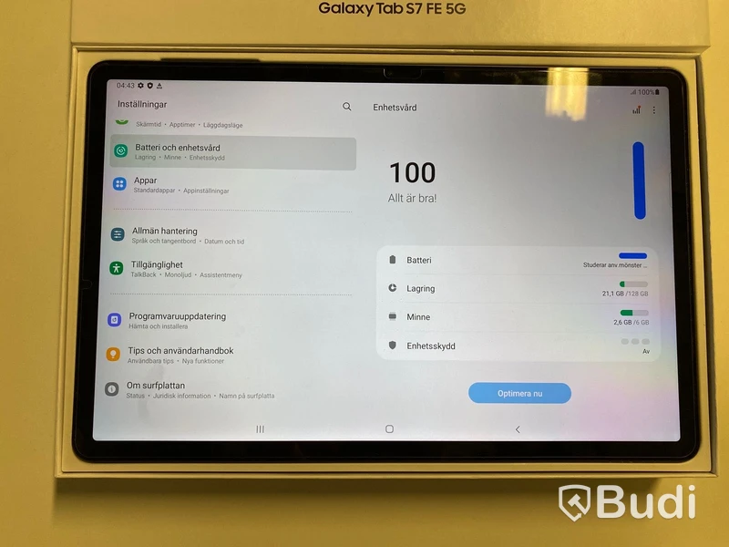 Surfplatta Samsung Galaxy Tab S7 FE 5G - 128 GB
