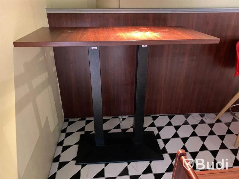3st rektangulära ståbord med dubba bordben, bordskiva 120x60, Bison Hotell furniture