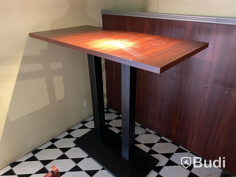 3st rektangulära ståbord med dubba bordben, bordskiva 120x60, Bison Hotell furniture