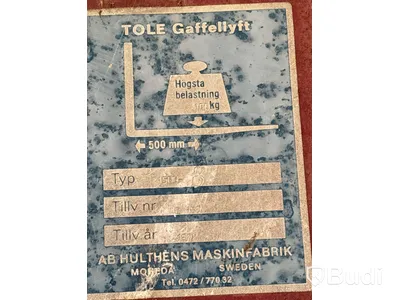 Gaffelställ med trepunktsfäste