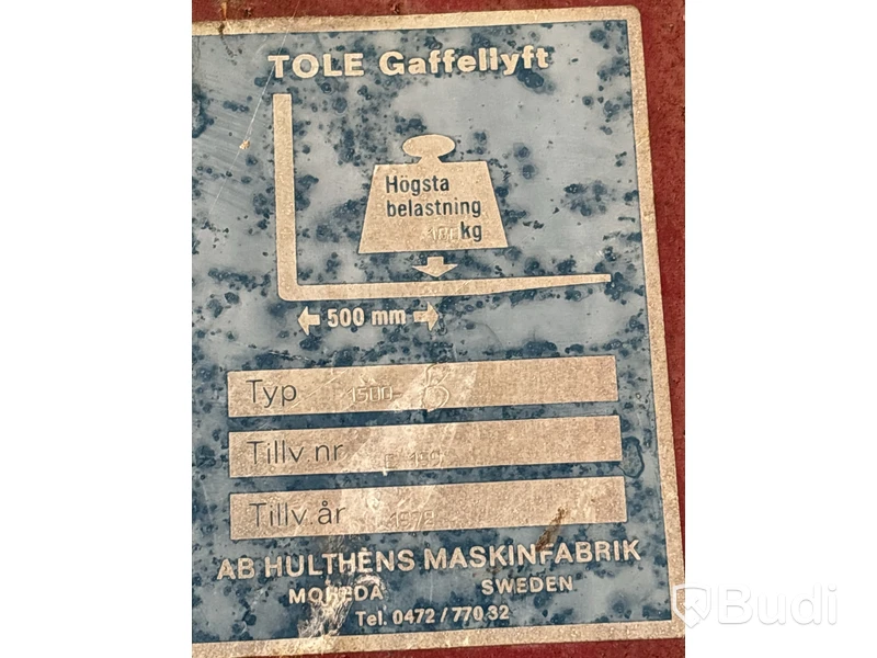 Gaffelställ med trepunktsfäste