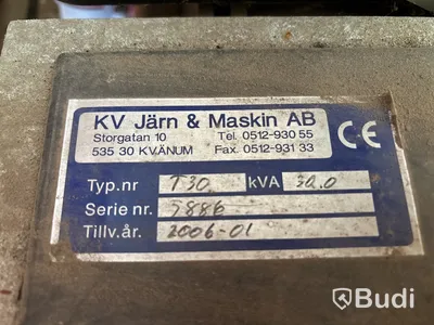 Elverk för kraftuttag, 30kVa