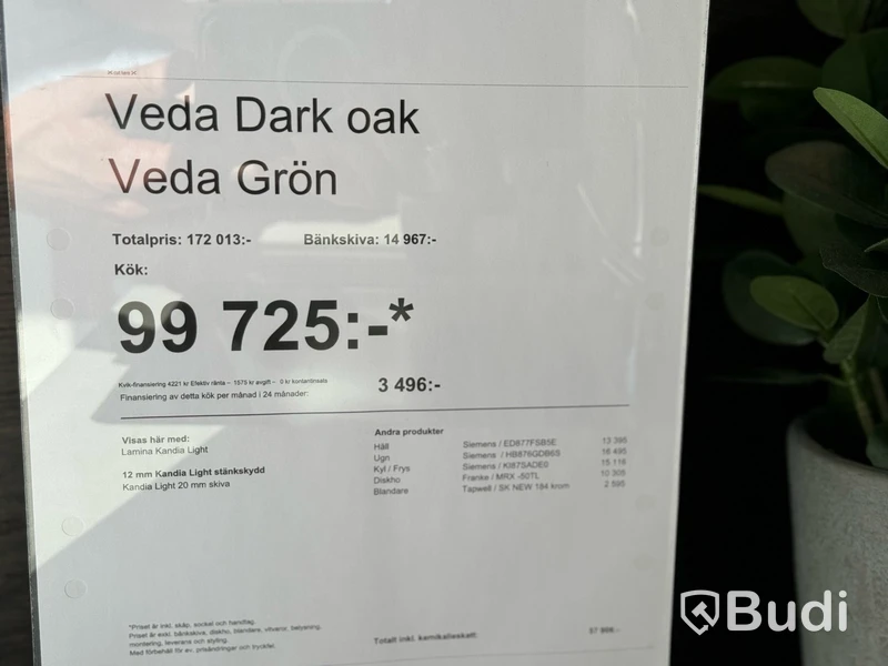 Kök, Kvik Veda Dark Oak, ord. pris. ca 60.000 kr.
