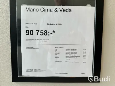 Kök, Kvik Mano Cima & Veda ord. pris. ca 160.000 kr.