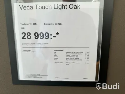 Kök, Kvik Veda Touch Light Oak ord. pris. ca 80.000 kr.