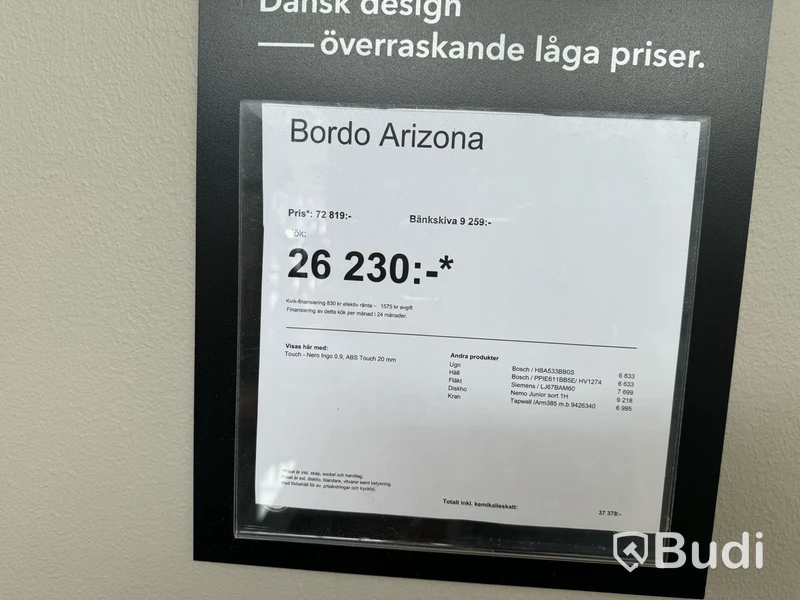 Kök, Kvik Bordo Arizona ord. pris. ca 48.000 kr.