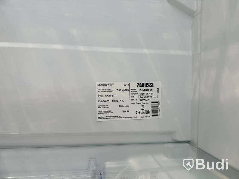 Frys, ZANUSSI ZUNN18FS1 ord. pris. ca 8.999 kr.