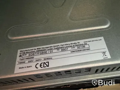 Induktionshäll, Siemens ED877FSB5E. ord. pris. ca 13.395 kr.