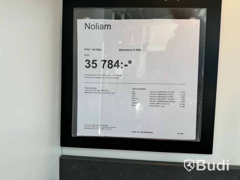 Kök, Kvik Noliam ord. pris. ca 55.000 kr.