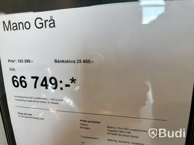 Kök, Kvik Mano Grå ord. pris. ca 90.000 kr