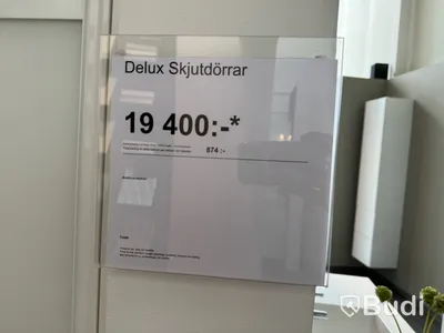 Skjutdörrar, Kvik Delux vit ord. pris. ca 19.000 kr.
