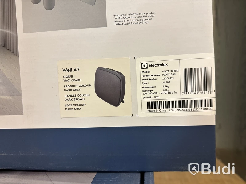 Luftrenare, Electrolux WA71-304DG ny i kartong ord. pris. ca 4.495 kr.