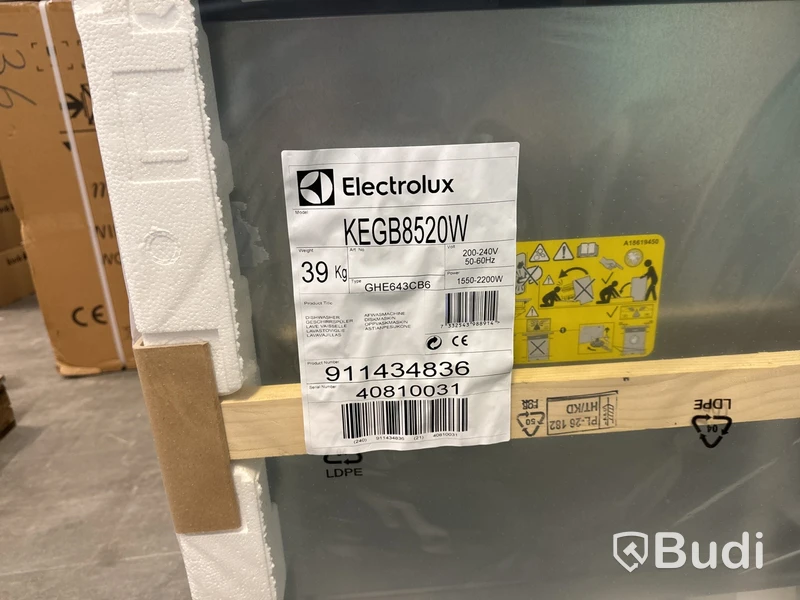 Diskmaskin, Electrolux KEGB8520W ny i kartong ord. pris. ca 14.295 kr.