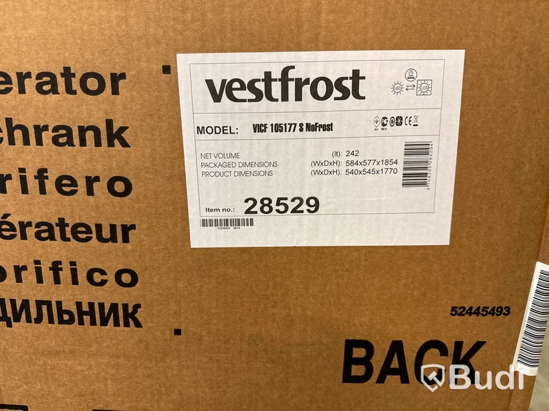 Integrerad kyl & frys, Vestfrost VICF105177 ny i kartong ord. pris. ca 13.395 kr.