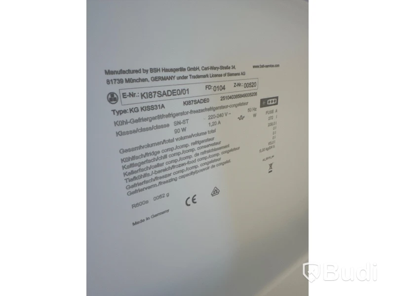 Integrerad kyl & Frys, Siemens KI87SADE0 ord. pris. ca 23.299 kr.