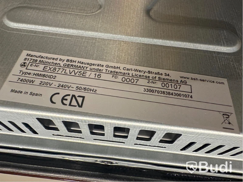 Induktionshäll, Siemens EX877LVV5E ord. pris. ca 22.000 kr.