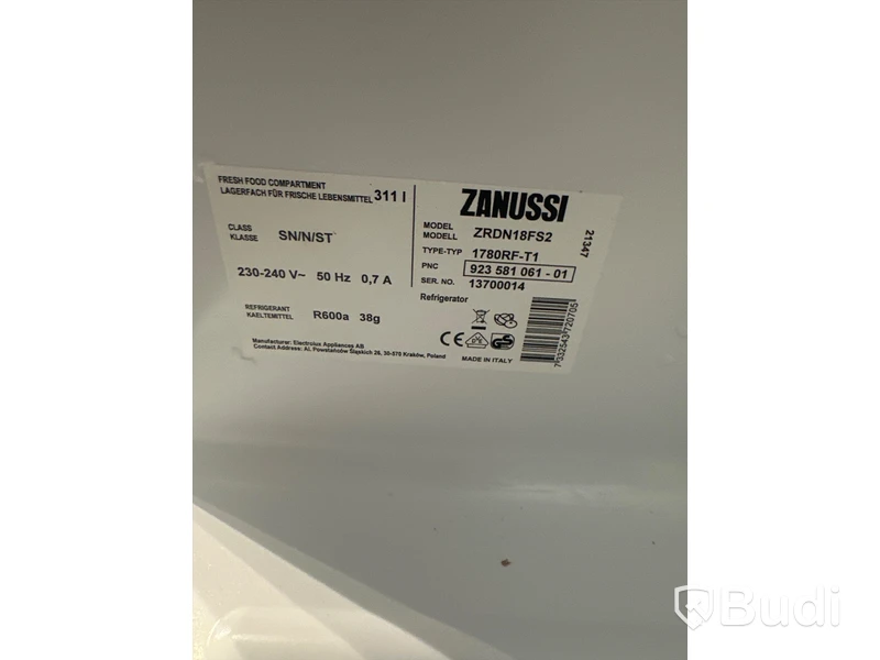 Kyl, ZANUSSI ZRDN18FS2 ord. pris. ca 9.699 kr.