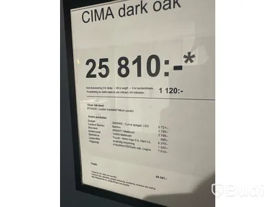 Badrumsinredning med spegel, Kvik Cima Dark Oak ord. pris. ca 25.000 kr.