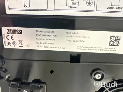 Induktionshäll, Zanussi ZITN641K
