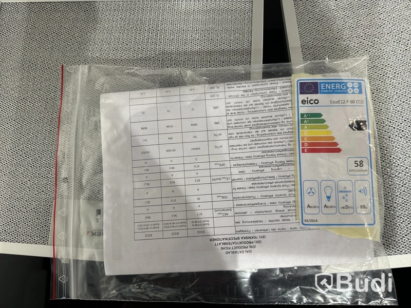 Köksfläkt, Eico E12 P 60 N ECO ord. pris. ca 13.495 kr.
