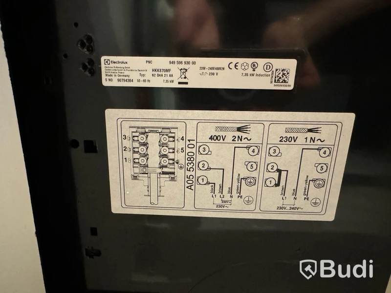 Induktionshäll, Electrolux HKK870MF ord. pris. ca 16.995 kr.