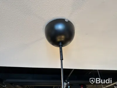 Taklampa, svart med glaskupor