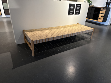 Sittbänk, flätad, ek