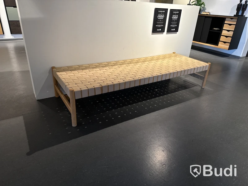 Sittbänk, flätad, ek