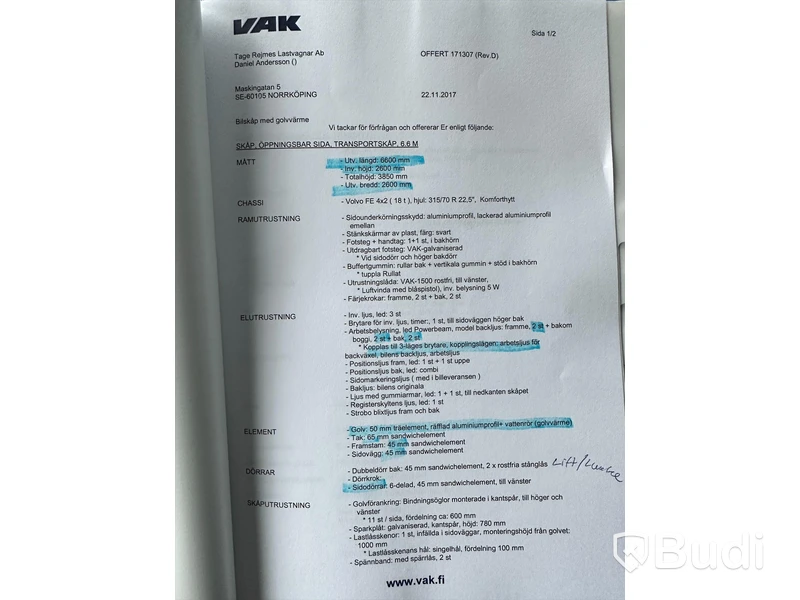 Lastbil Volvo FE 280 4x2 | 2018 | Skåp VAK med öppningsbarsida | Endast 7700 Mil
