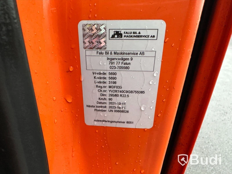 Lastbil Volvo FH500 6x2 | Groth | Öppningsbar sida | 2015 Euro 6
