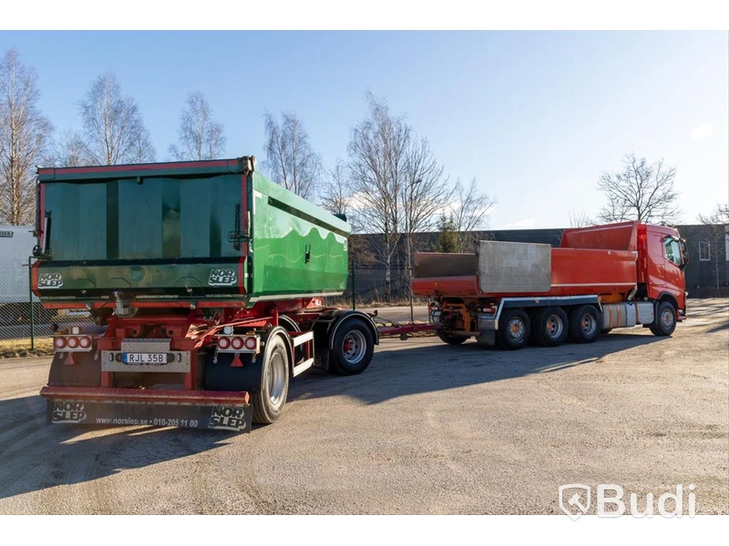 Dumperbil Volvo Fh16 8x4 540-2018 | Fassi | Släp Nor Slep SL-32TT - 2022