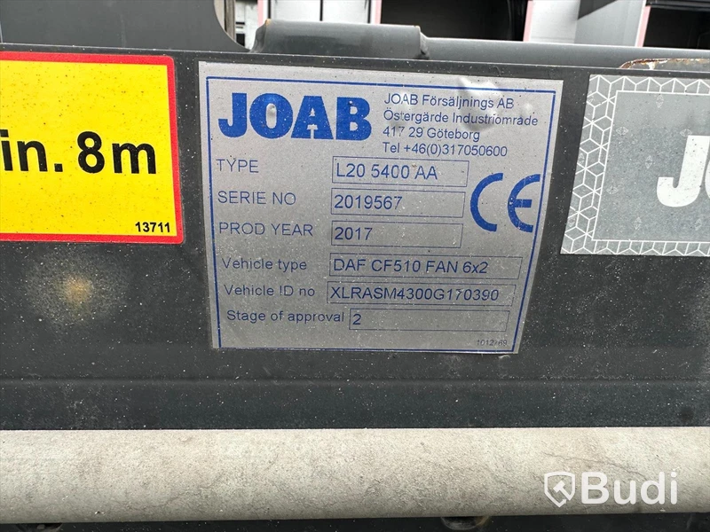 Lastväxlare DAF CF 510 FAN 6x2 -2017 | Joab växlare | Endast 105000km | VBG