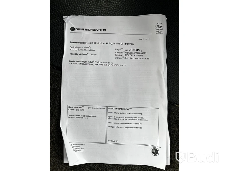 Lastbil Mercedes-Benz Actros 2551, 2014 - med Skabskåp - öppningsbar sida och baklyft